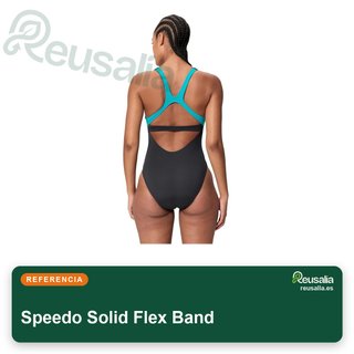Speedo Solid Flex Band traje baño mujer talla 38