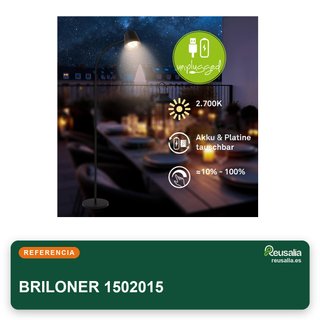 BRILONER lámpara pie LED regulable 126,5cm