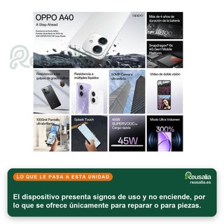 - OPPO A40 128GB Morado pantalla 6.7"
