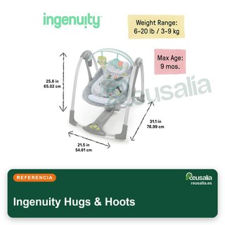 Ingenuity Hugs & Hoots columpio plegable hamaca