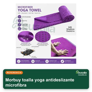 Morbuy toalla yoga antideslizante microfibra