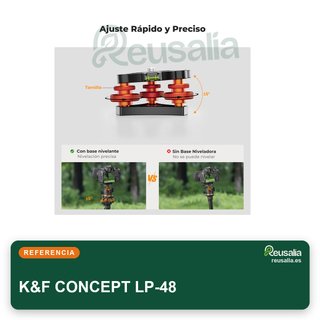 K&F CONCEPT base niveladora trípode aluminio