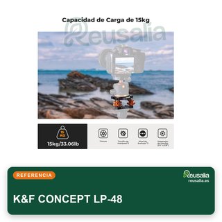 K&F CONCEPT base niveladora trípode aluminio