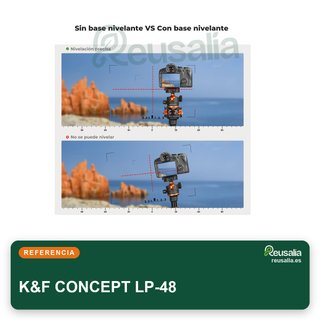 K&F CONCEPT base niveladora trípode aluminio