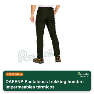 Pantalones trekking hombre impermeables térmicos talla M