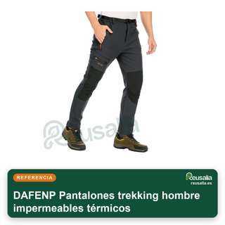 Pantalones trekking hombre impermeables térmicos talla M