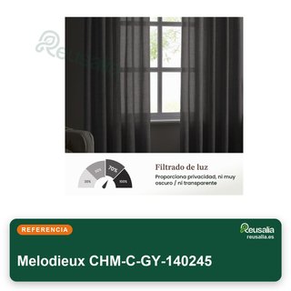 Melodieux cortinas semitransparentes riel lino