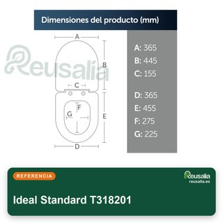 Ideal Standard asiento inodoro Esedra T318201