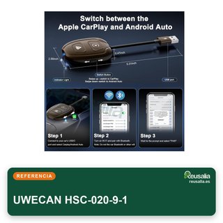 UWECAN adaptador inalámbrico CarPlay Android Auto