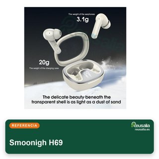 Auriculares Bluetooth 5.3 inalámbricos beige IP7
