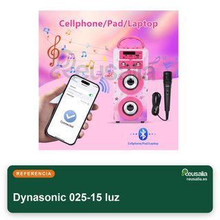 Dynasonic 025-15 luz Karaoke portátil Dynasonic