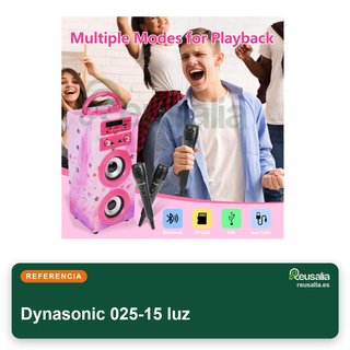 Dynasonic 025-15 luz Karaoke portátil Dynasonic