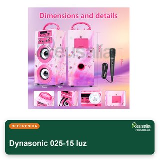 Dynasonic 025-15 luz Karaoke portátil Dynasonic