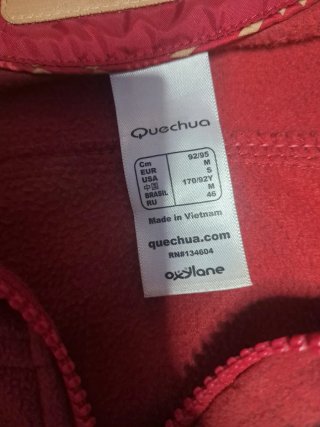 Chaqueta polar Quechua roja
