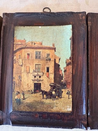 Set 4 Quadri Legno Dipinti