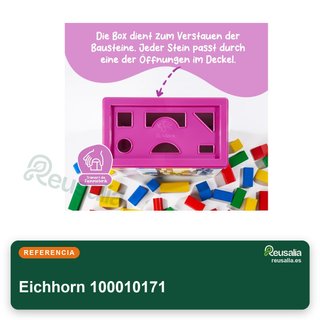 Eichhorn 100010171 bloques madera colores caja