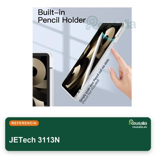 JETech funda iPad soporte pencil transparente