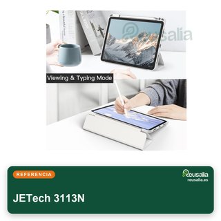 JETech funda iPad soporte pencil transparente