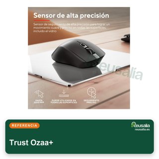 Trust Ozaa+ ratón inalámbrico silencioso Bluetooth