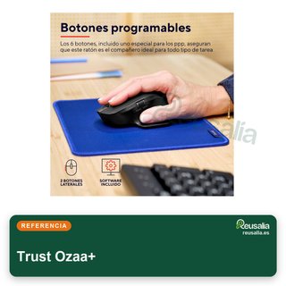 Trust Ozaa+ ratón inalámbrico silencioso Bluetooth