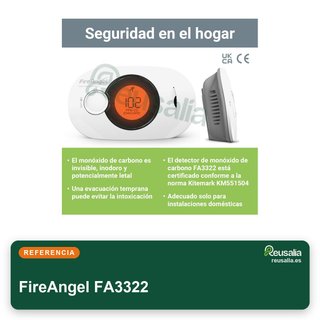 FireAngel detector monóxido carbono FA3322 digital