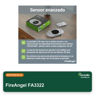 FireAngel detector monóxido carbono FA3322 digital