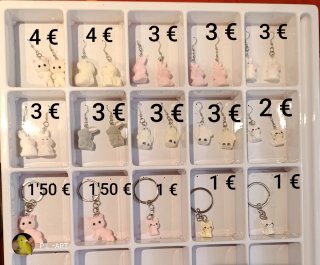 Pendientes y llaveros Kawaii artesanales