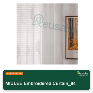 MIULEE cortinas blancas bordado hojas 140x260