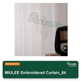 MIULEE cortinas blancas bordado hojas 140x260