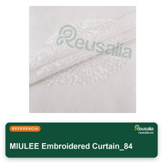 MIULEE cortinas blancas bordado hojas 140x260