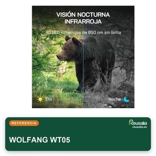 WOLFANG Cámara fototrampeo 4K 64MP WiFi IP66