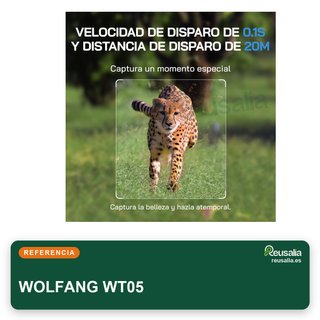 WOLFANG Cámara fototrampeo 4K 64MP WiFi IP66
