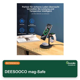 DEESOOCO mag-Safe Estación carga inalámbrica