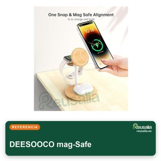 DEESOOCO mag-Safe Estación carga inalámbrica
