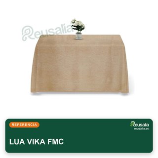 Falda mesa camilla rectangular chenilla crudo
