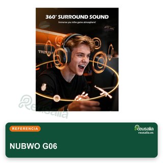 NUBWO G06 cascos gaming inalámbricos sonido