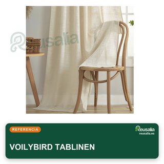 VOILYBIRD cortinas lino semitranslúcidas beige
