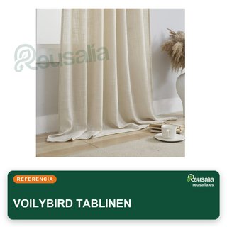 VOILYBIRD cortinas lino semitranslúcidas beige