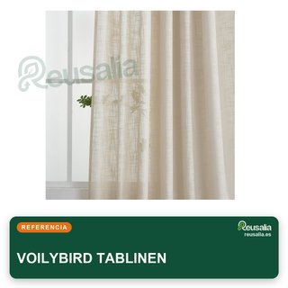 VOILYBIRD cortinas lino semitranslúcidas beige
