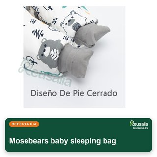 Mosebears saco bebé algodón orgánico invierno