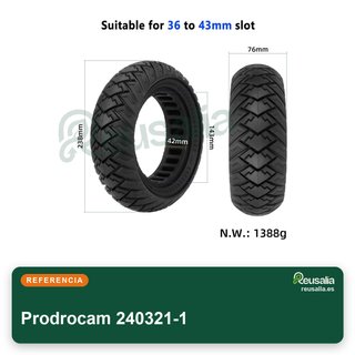 Neumáticos sólidos repuesto 10" para patinete