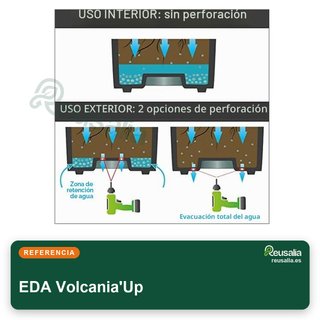EDA Volcania'Up jardinera 57L efecto piedra