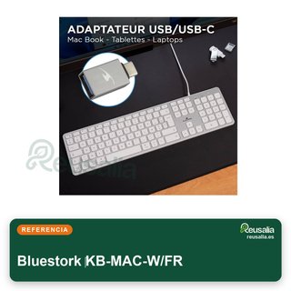 Bluestork teclado Mac cable AZERTY FR