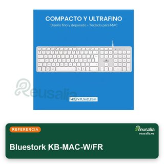 Bluestork teclado Mac cable AZERTY FR
