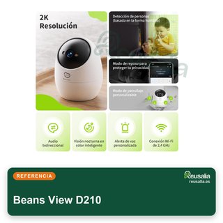 Beans View D210 cámara interior seguridad 360°