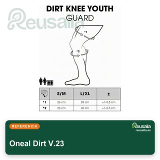 Oneal Dirt V.23 protectores rodilla juvenil