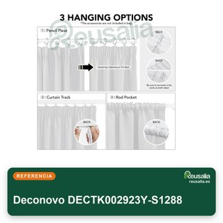Deconovo cortina opaca térmica 200x245 gris