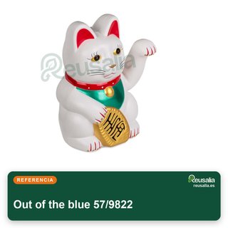 Out of the blue Gato chino suerte 20x14cm