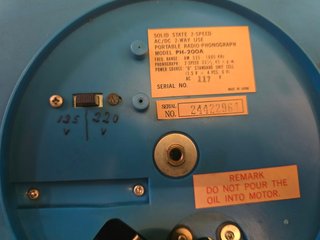 Tocadiscos Vintage Evadin Radio Fonógrafo Azul