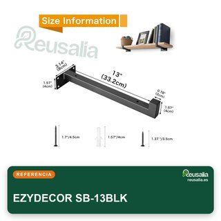 EZYDECOR soporte estante metal industrial 13"
